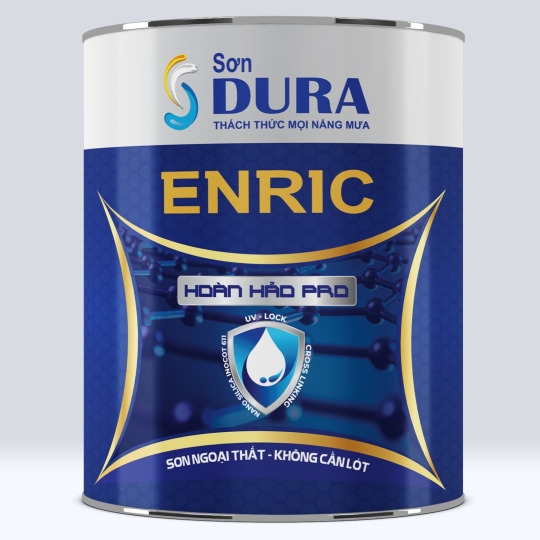 Enric PRO - Sơn ngoại thất Kháng Muối Kiềm không cần lót, Chống Loang Màu, Chống Sọc Đen 5L