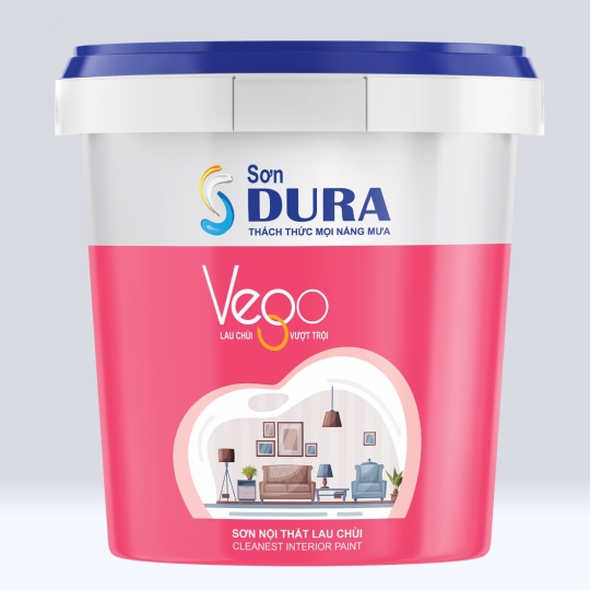 Vego - Sơn nội thất Lau Chùi Vượt Trội, Bền màu, Chống nấm mốc & rong rêu 5L