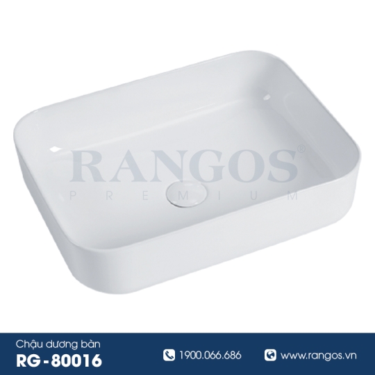 CHẬU RỬA LAVABO ĐẶT BÀN RANGOS RG-80016