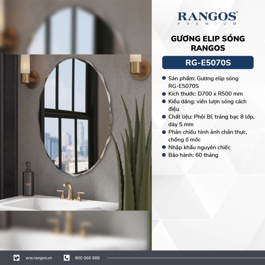 GƯƠNG ELIP SÓNG RANGOS RG-E5070S